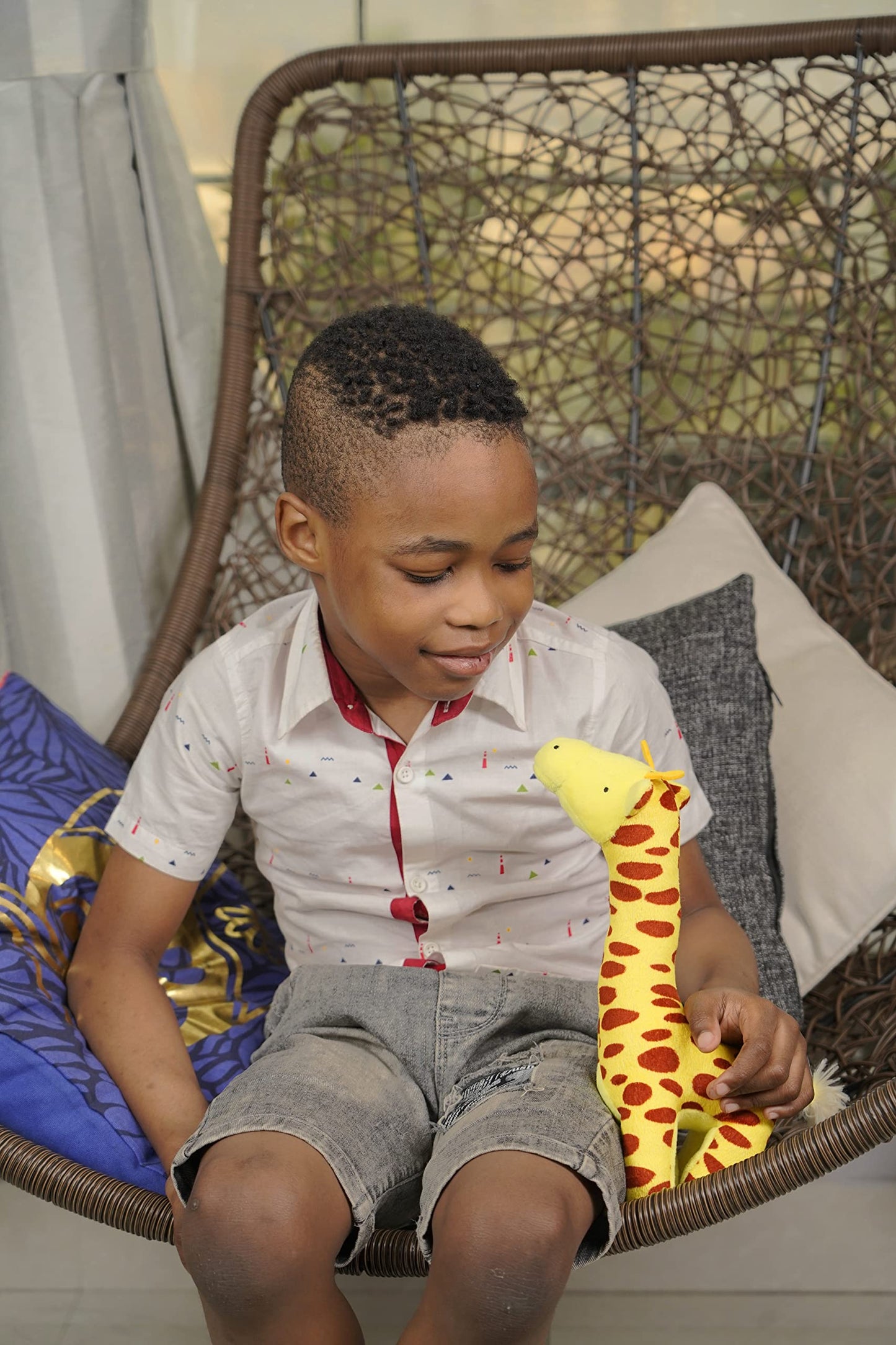Furrendz Zesty Giraffe 10'' Plush|Animal Character Soft Toy-Gifaffe|Furry Plush|Soft & Anti Allergic Fabric|Safe For Kids|Role P