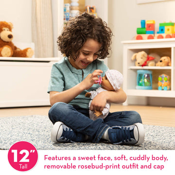 Melissa & Doug Mine To Love Mariana 12' Poseable Baby Doll With Romper, Hat