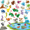 Imcuamk Building Sets 24 Packs Party Favors For Kids, 3 In 1, 72 Kinds Of Transformable Animal Building Block Toy, Goodie Bag St