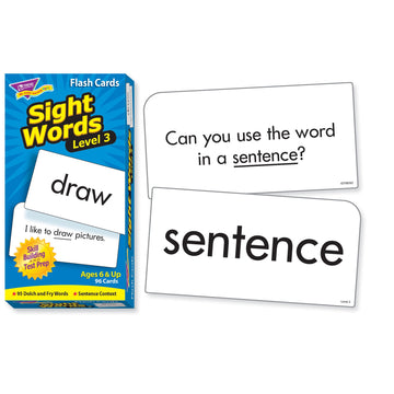 Trend Enterprises: Sight Words Level 3 Skill Drill Flash Cards, Dolch And Fry Words, Sentence Context, Great For Skill Building