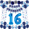 Naninuneno 16Th Blue Birthday Party Decorations For Boy Girl Men Women, Happy 16 Birthday Balloons Supplies With Happy Birthday