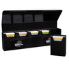 Monster Protectors Magnetic Five Deck Box - Black, Holds 375 Gaming Tcgs, Self-Locking Closure, Compatible W Standard & Smaller Size Gaming Trading Cards, Removable Construction