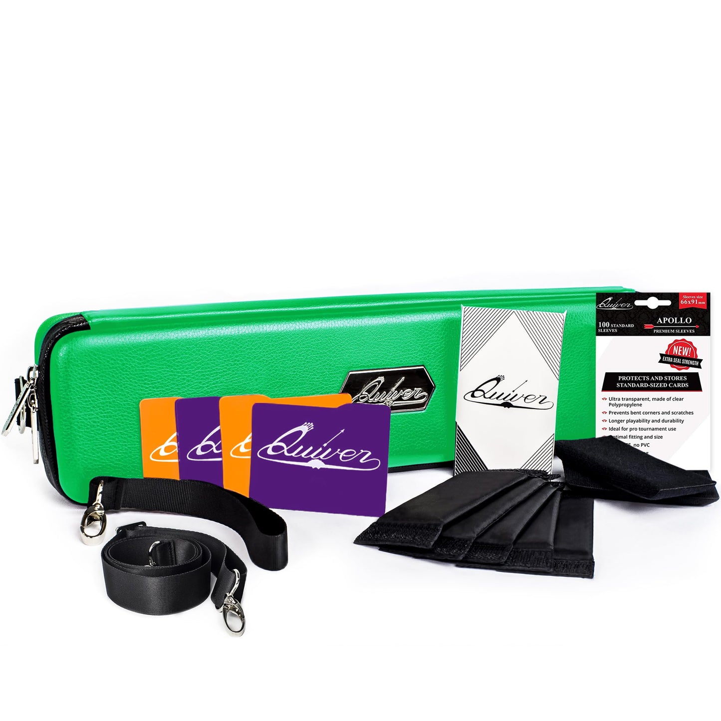 Quiver Time 'S Green Card Case, Perfect For Mtg Deck, Premium Storage Box, For Trading Cards, And Playing Card Storage, Ideal For Carrying Magic The Gathering And Game Tcg Enthusiasts Recommended