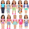 Ecore Fun 10 Sets American 18 Inch Doll Clothes - 18 Pcs Doll Clothing Doll Outfits Dress Swimsuits Jumpsuit Tights For 18 Inch Dolls Christmas Birthday Gift