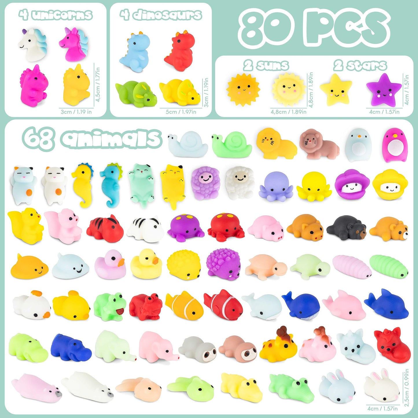 Bonnyco Mochi Squishy Toys Bulk For Party Favors For Kids Pack 80 Goodie Bags Stuffers For Kids, Kids Party Favors, Squishy Fidget Toys | Mini Toys, Pinata Stuffers, Birthday Boys And Girls Kawaii