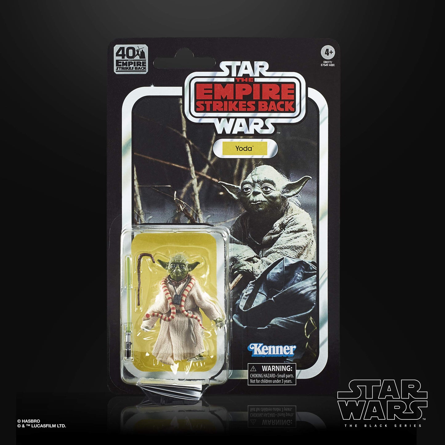 Hasbro Star Wars The Black Series Yoda Figure 6-inch Scale Plastic Black E8077 for Kids Ages 4 and Up