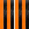 2 Pack Halloween Photo Backdrop, 3.28 FT x 7.05 FT Orange and Black Party Streamer, Metallic Foil Fringe Curtains Tinsel Backdro