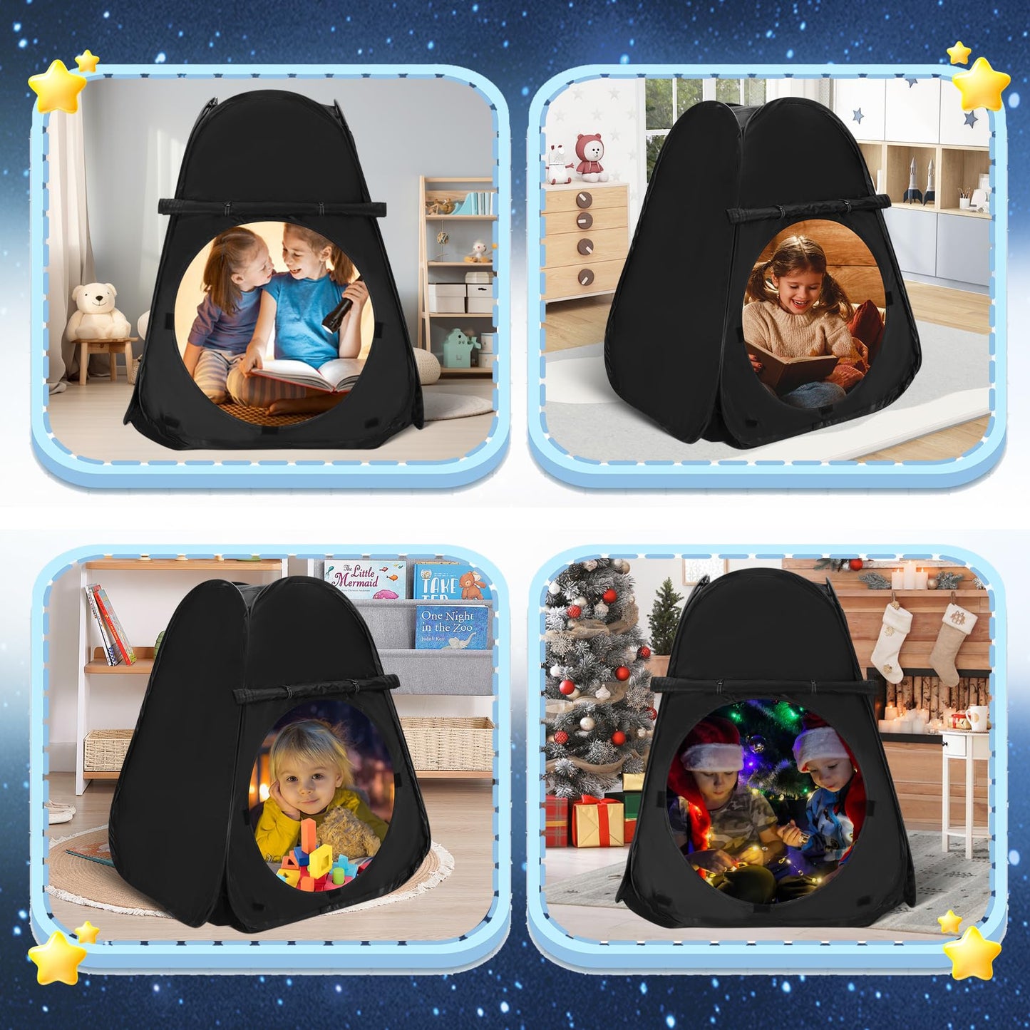 Sensory Tent For Kids 30.7 * 30.7 * 34.6 In - Portable Pop-Up Play Tent For Calming Down & Improving Focus - Ideal For Children