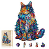 Wooden Puzzles for mature-themeds Cat Puzzles Wooden Jigsaw Puzzles for mature-themeds 315 Pieces Wood Puzzles mature-themed Unique Animal Shape Wood Puzzle Creative Puzzle Gifts for Women Family Game(17.3 * 13.5in)