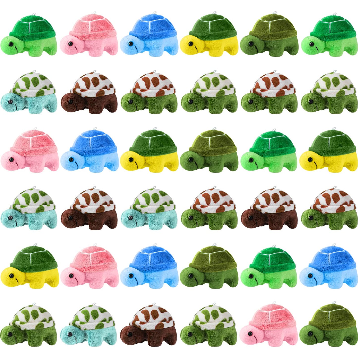 Hungdao 36 Pcs Mini Turtle Stuffed Toy Bulk Small Turtle Plush Toys Soft Cute Stuffed Animal Decorations Animal Sea Party Favor