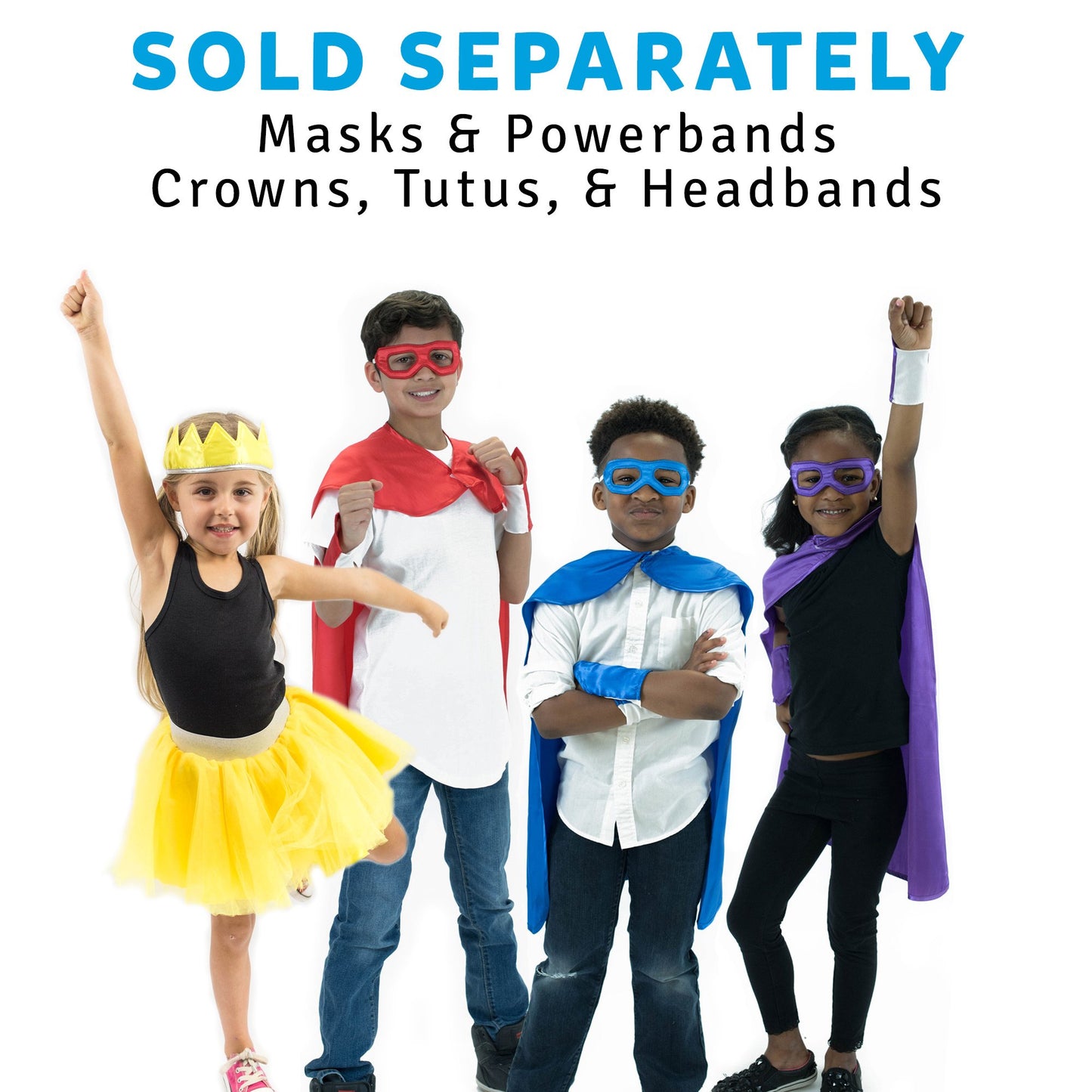 Everfan Superhero Capes For Kids | Child Super Hero Cape | Cape Costume For Children | Polyester Satin (Teal)
