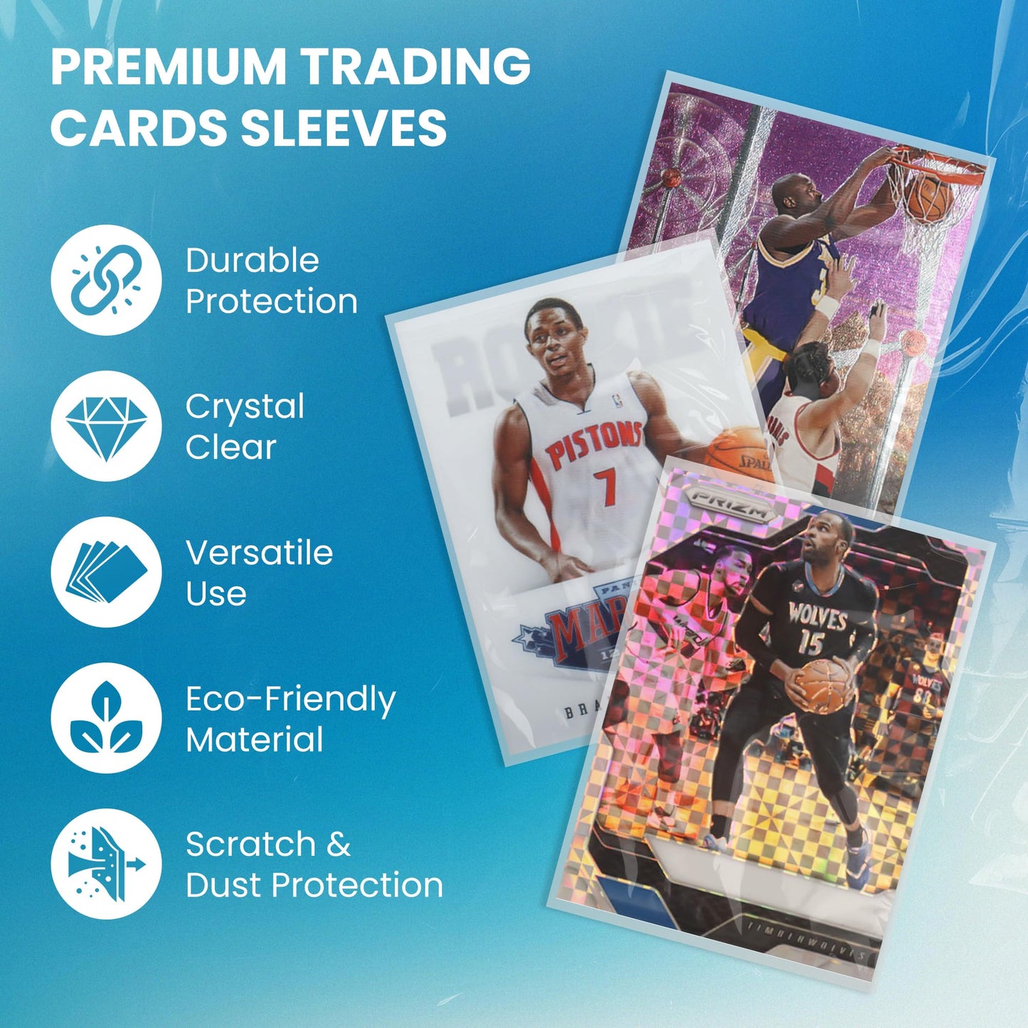 500 enhanced Penny Sleeves - Ultra-Clear 2mil Trading Card Protectors for Standard Size Cards - Fits Baseball Football Basketball and TCG - Bulk Pack (100/500/1000 Count)