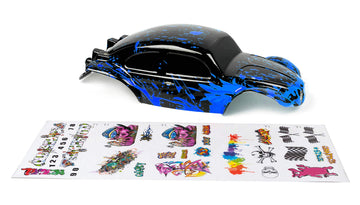 SummitLink Custom Body Muddy Blue Over Black Compatible for 1/10 Slash 4x4 VXL 2WD Slayer RC Car or Truck (Truck not Included) S