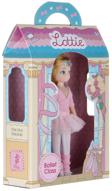 Lottie Doll Ballet Class Ballerina Poseable 7.5 Inch Vinyl Doll - Pink (Model LOT142)