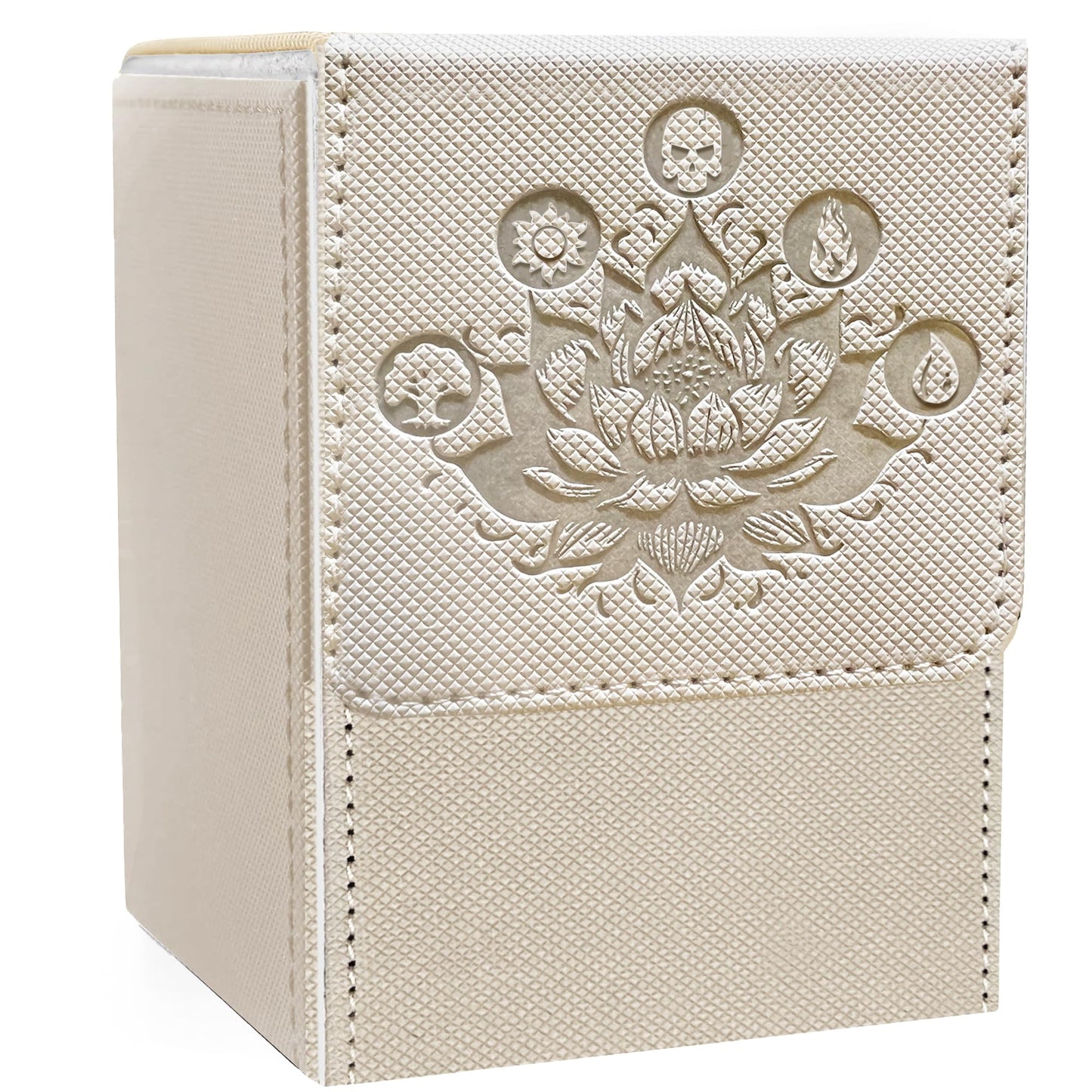 Promaxibinder Mtg Commander Deck Box, Fits 100+ Single Sleeved Cards, Strong Magnet Magic Gathering Deck Box, Pu Leather Magic G