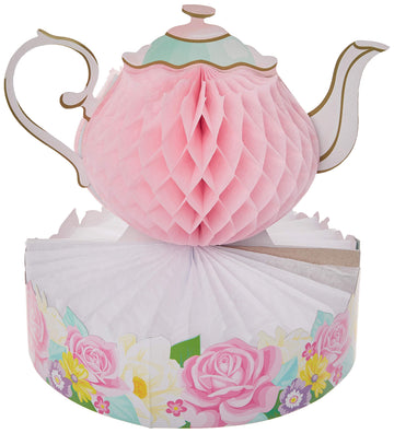 Creative Converting Floral Tea Party Centerpiece, 1 ct Multicolor, 9 x 10