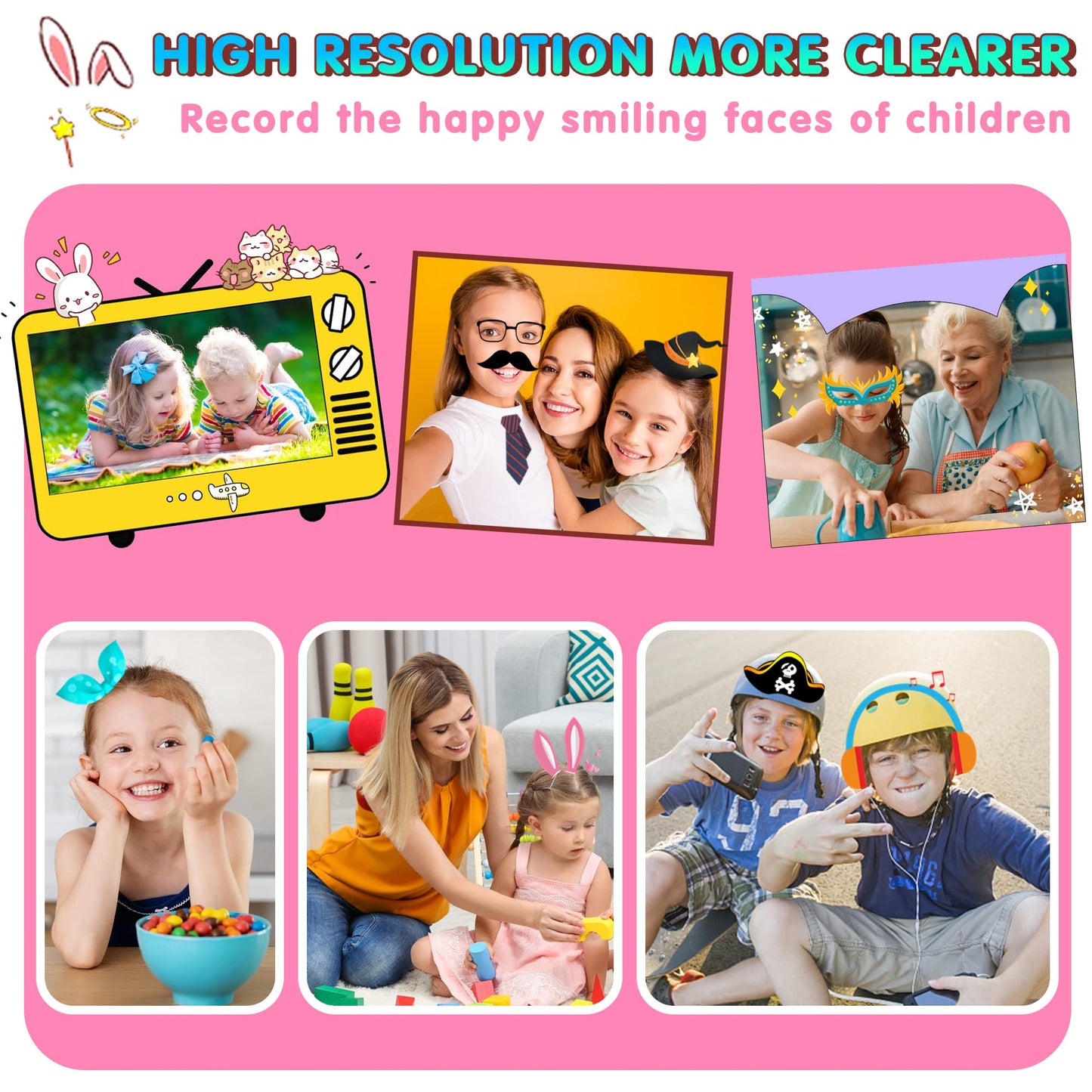 Syeekom Kids Smartwatch For Boys Girls, Smart Watch For Kids 4-12 Years Old, 26 Games Hd Touch Screen, Camera Alarm Clock Music