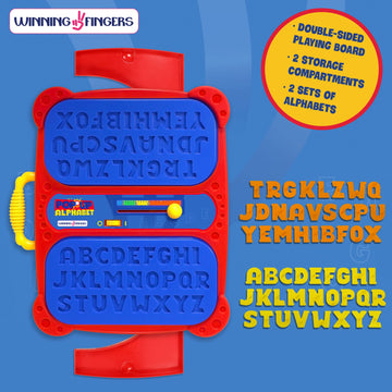 Winning Fingers Pop Up Board Game for 2 Players | Educational Alphabet Puzzle for Kids Ages 3+ | Compact Size