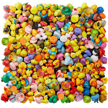 Valenlyra 100 Pack Rubber Duck For Jeeps Ducking - 2' Bulk Floater Duck For Kids - Baby Bath Toy Assortment With Bag - Party Favors, Bath Time, Birthdays, And More (100 Varieties)