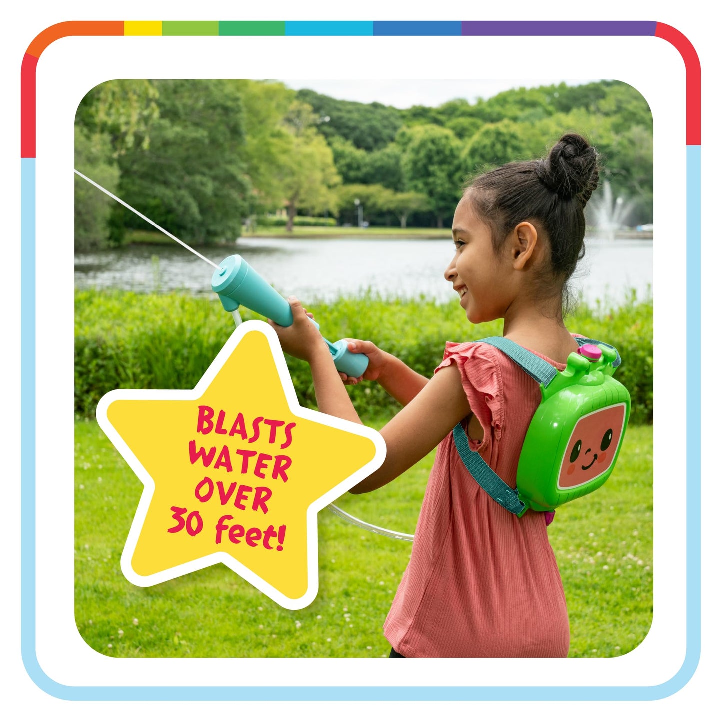 Cocomelon Water Backpack Water Toy, Outdoor Water Blaster For Kids