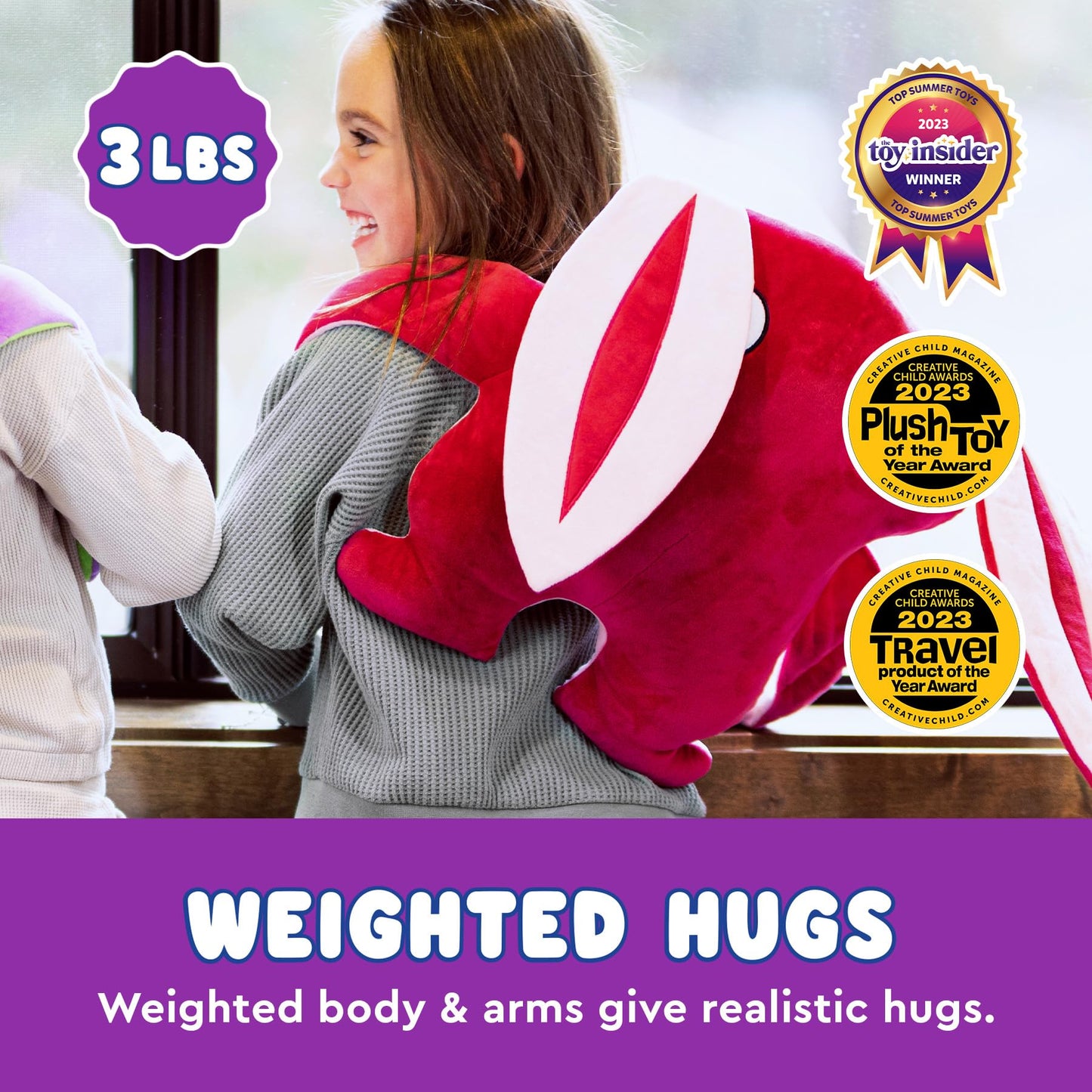 Bumpas Plush Toys - 14'' Cute Cuddle Pal, Lucky - Weighted Stuffed Animal