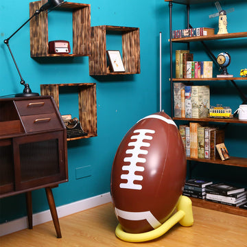 Sanwuta 37'' Giant Jumbo Inflatable Football With Tee Set For Football Party Decoration Inflatable Football Party Supplies Footb