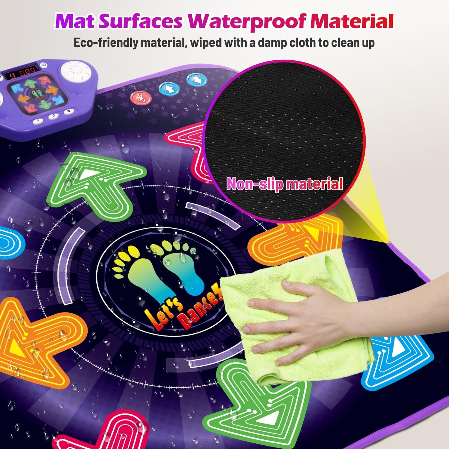 Dance Mat For 3-12 Year Old Girls & Boys - Birthday Gifts For 4 5 6 7 8 Year Old Girl - Girl Toys For Ages 4-5 6-7 - Electronic
