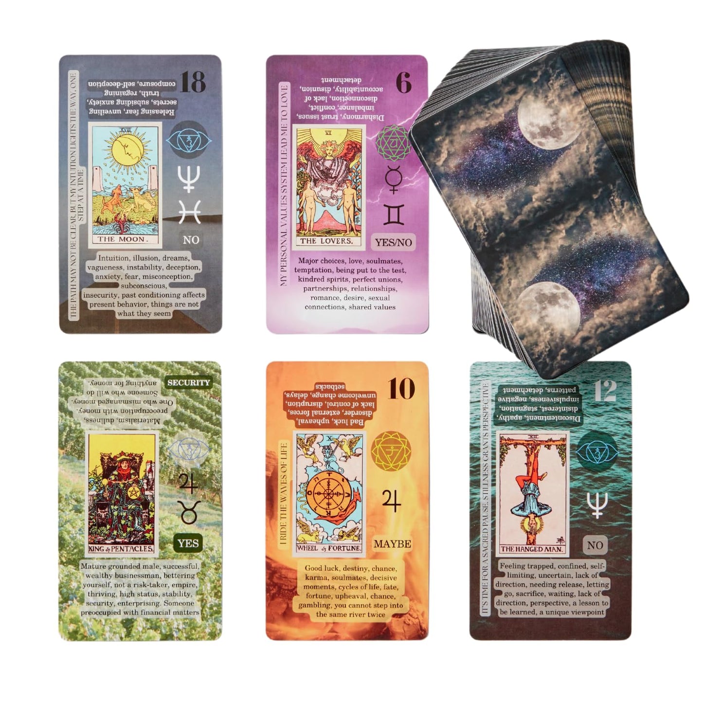 Witchy Cauldron Learning Tarot Cards With Meanings On Them, For Beginners, Training Tarot Deck