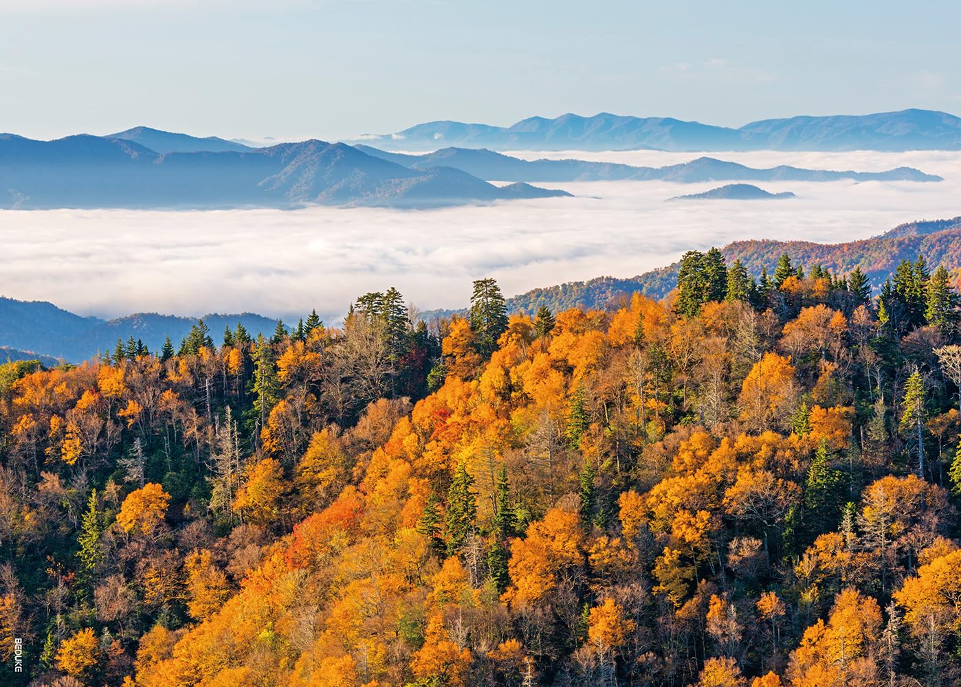 Beduke Jigsaw Puzzles 1000 Pieces For Adults Great Smoky Mountain National Park 1000 Piece Puzzle Thick Sturdy Precise Interlock
