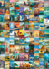 Puzzles For Adults 1000 Pieces Vintage World Travel, Jigsaw Puzzles Landscape Poster Puzzle Landmarks, 1000 Piece Jigsaw Puzzles