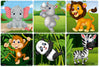 Fiddlys Wooden Jigsaw Puzzles For Kids & Children - 9 Pieces Each, Pack Of 6|Double Layered Front & Back Print| Educational Toy