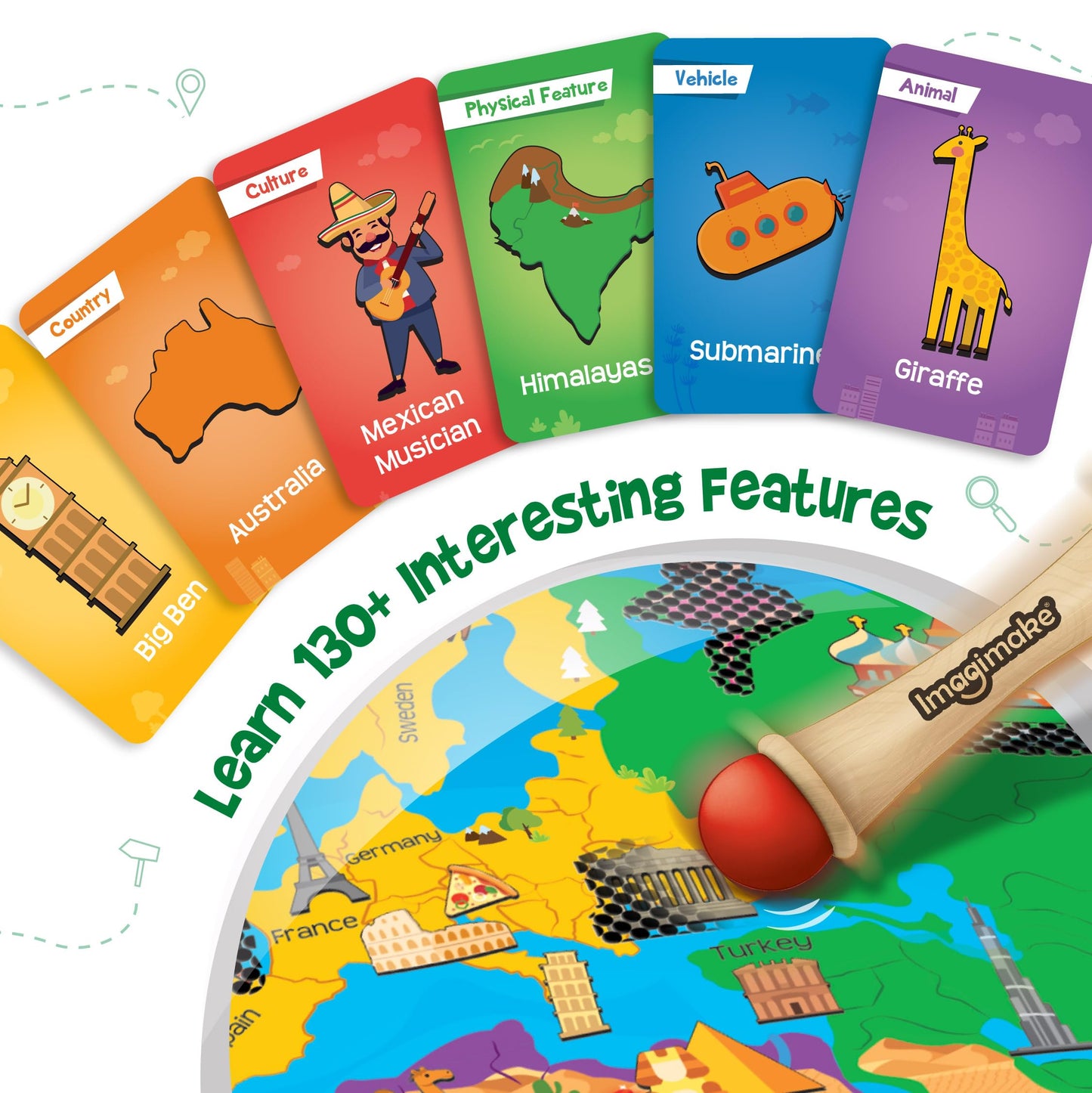 Imagimake Mapology Hidden Quest World Map Board Game | Magical Swipe & Reveal | Educational Toys For Ages 5-7 & 8-12 | Boys & Girls Toys Age 6-8 | Gifts For 10-Year-Old Boys