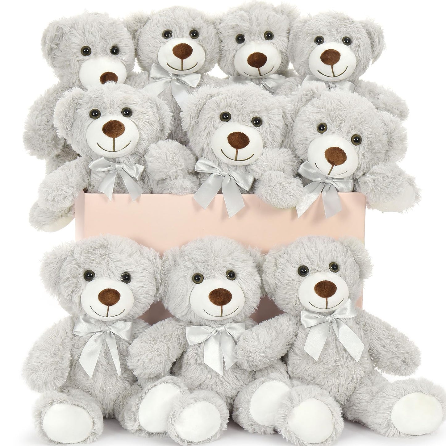 MaoGoLan 30Pcs Bulk Teddy Bears Stuffed Animals Baby Shower, Soft Small Stuffed Teddy Bears in Bulk, 13.5'' Cuddly Mini Teddy Be