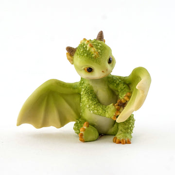 Top Collection Rex The Green Dragon - Mini Collectible Fantasy Figurine (Live To Fight Another Day)
