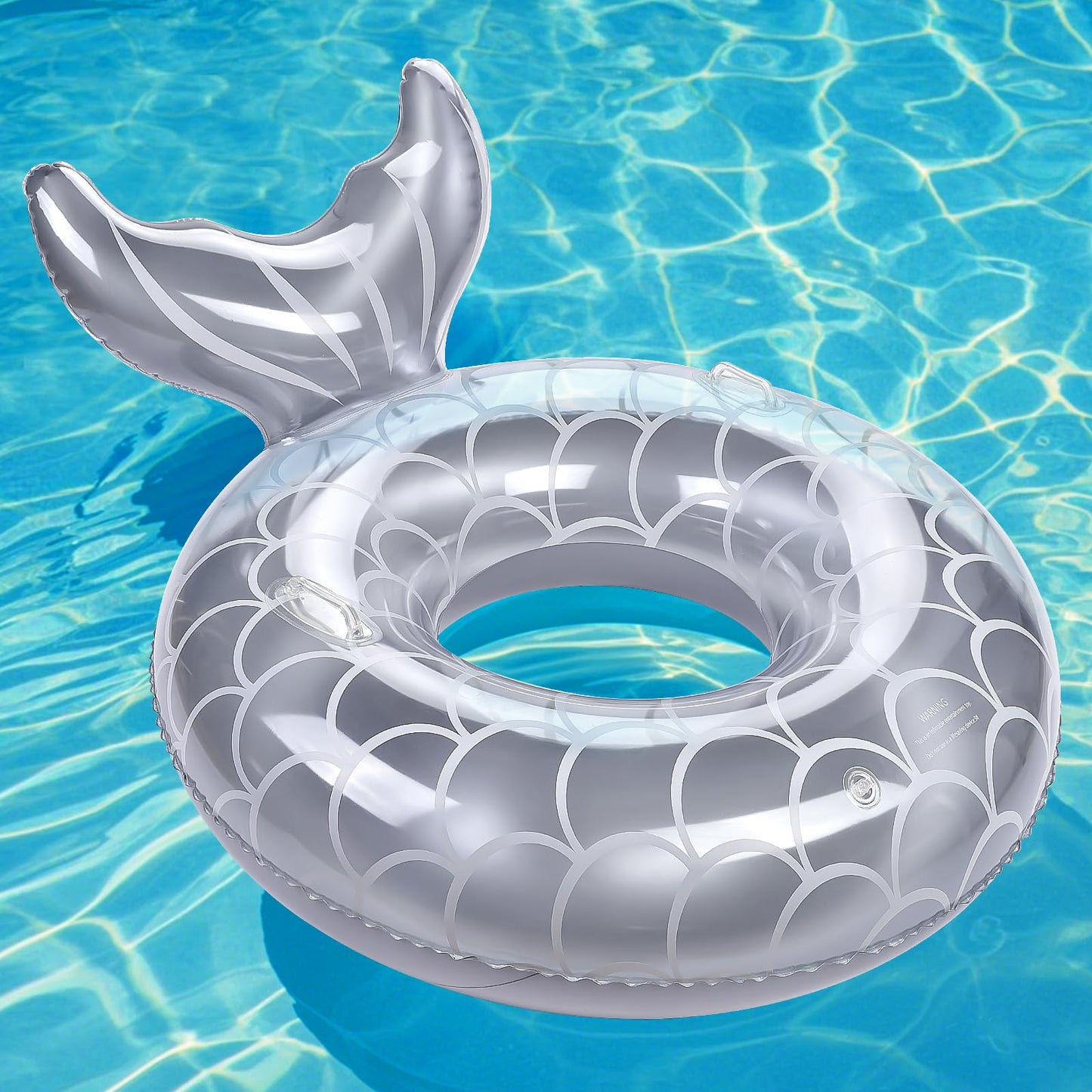 Moko Inflatable Swimming Ring With Handles For Adults, Swimming Tube Cute Pool Float Tube Decorations Swim Tubes Outdoor Pool Be
