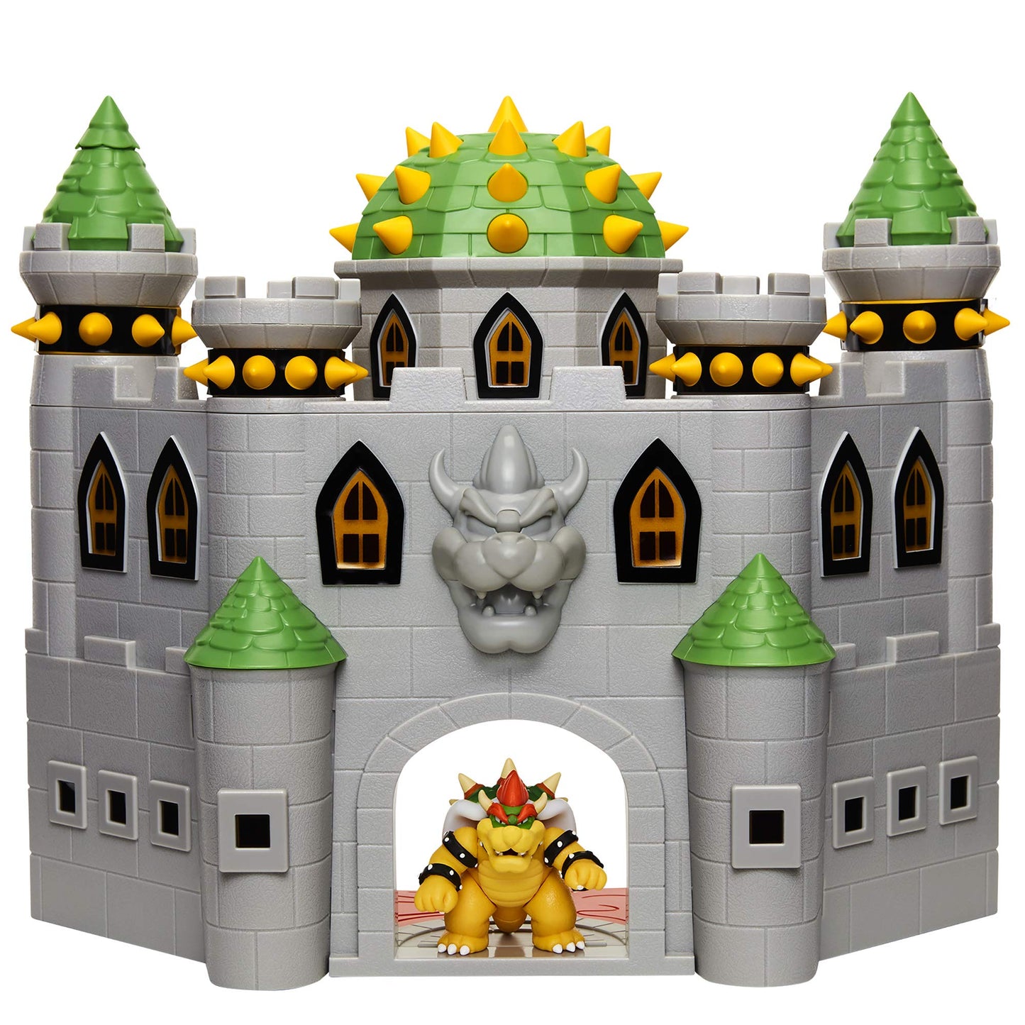 Super Mario 400204 Nintendo Deluxe Bowser'S Castle Playset With 2.5'' Exclusive Articulated Bowser Action Figure, Interactive Pl