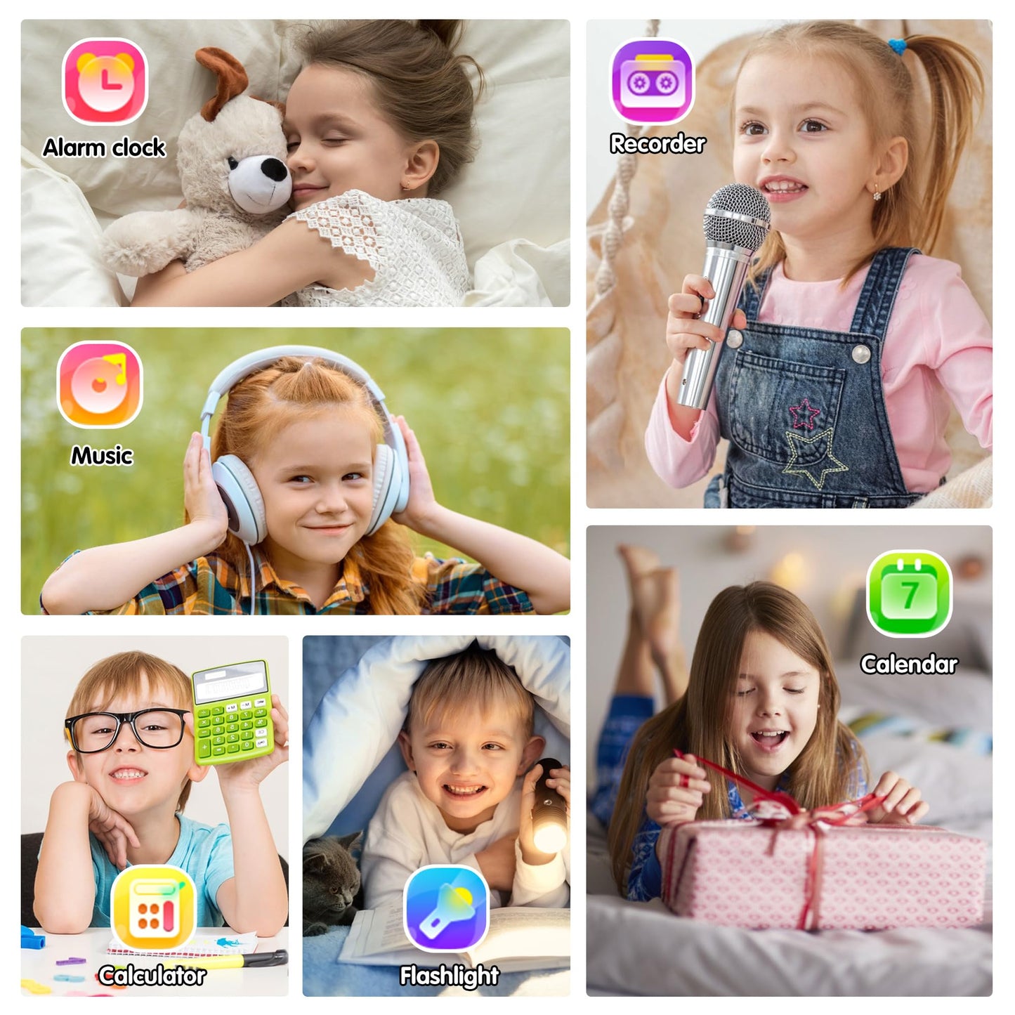 Wiszodet Smart Watch For Kids Toys For Girls Ages 4-12 Years Old, Kids Smart Watch Girls Toys With 24 Puzzle Games Hd Touch Scre