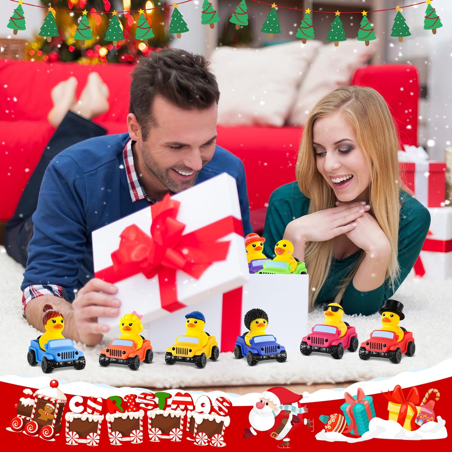 ANGGIKO 20 Pcs Jeep Ducks Rubber Ducks, 2.8 Inch Multicolor Assortment, Perfect for Ducking, Birthday Gifts, Baby Bath Toy