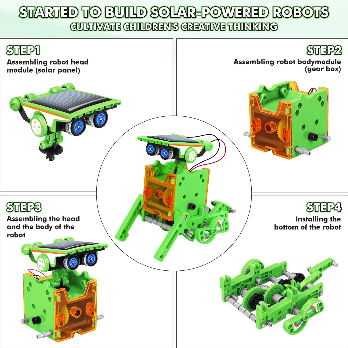 Bottleboom Stem 13-In-1 Education Solar Power Robots Toys For Boys Age 8-12, Educational Toy Science Kits For Kids Experiment Ro