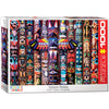 EuroGraphics 1000 Piece Jigsaw Puzzle - EURHR Totem Poles, Brilliant Colors, Model 6000-5349, Paper Material