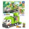 Tile Town Recycling Truck 15-Piece Magnetic Tile Playset, Interactive Stem Magnetic Tiles Toys, Includes 1 Action Figure And 2 A