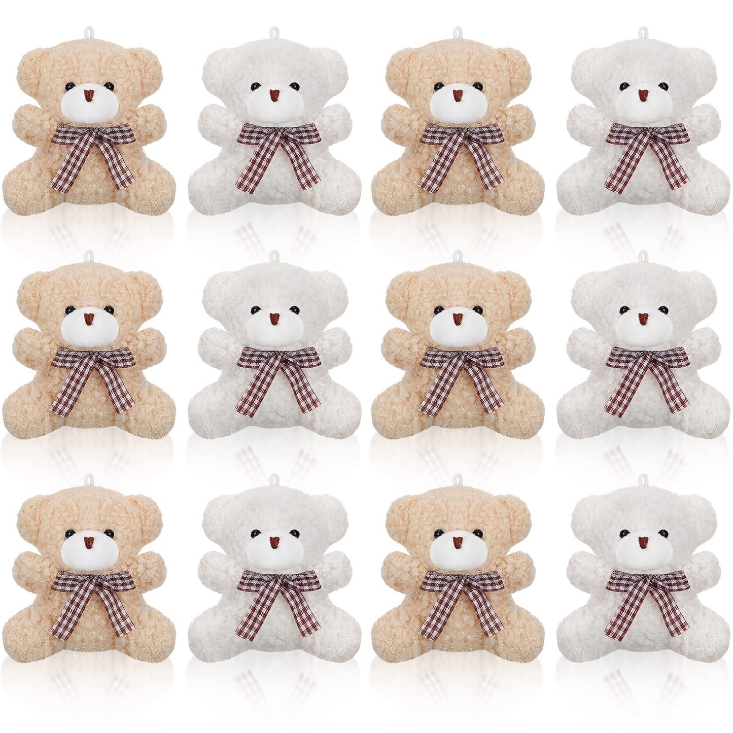 12 Pieces 4 Inch Plush Mini Bear Bunny Puppy Koala Easter Stuffed Animals Jointed Doll Toys Furry Dolls For Birthday Wedding Gra
