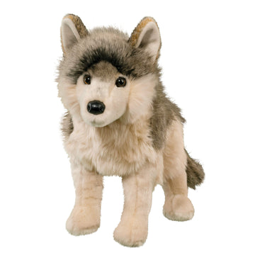 Douglas 18 Smoke Wolf Plush Stuffed Animal - Cream, Gray & Black - Soft, Cuddly Toy for Kids and Collectors