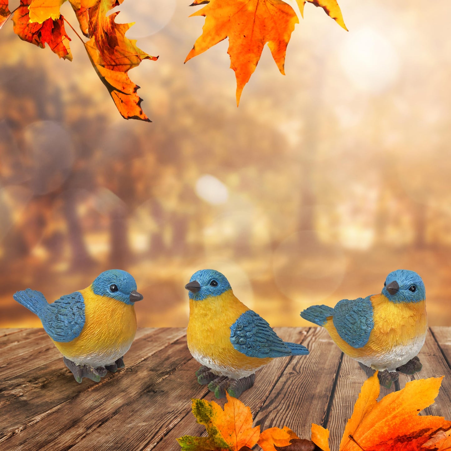 Banberry Designs Bluebird Figurines Set Of 3 Styles 4' H