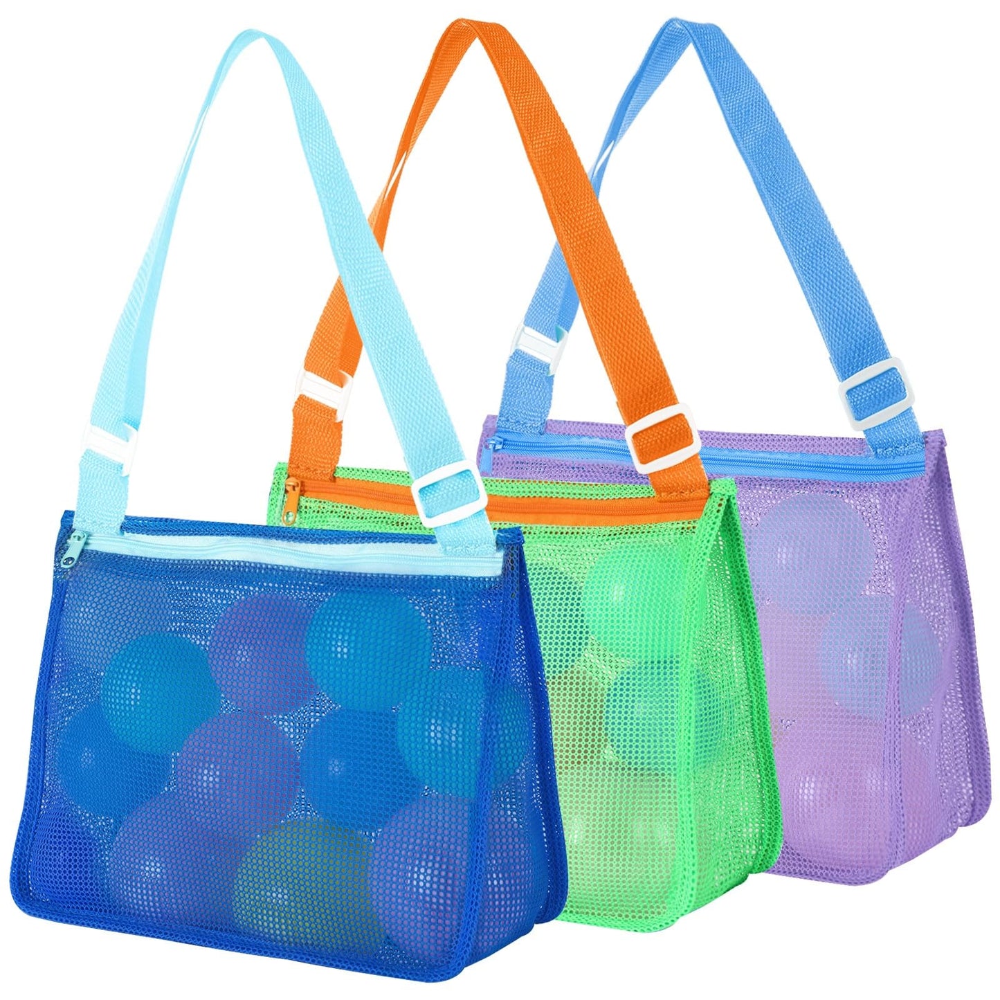 MARFOREVER 3 Pack Beach Toy Kids Shell Collecting Totes for Holding Shells Beach Sand Toys for Boys Girls