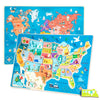 2 Pack Puzzles For Kids Ages 4-6, Wooden Puzzles For Toddlers, Busy Board, Map Jigsaw Puzzle Educational Wood Floor Puzzle, World Usa Maps Puzzles Toy Gift For Boys And Girls (Us & World Map)