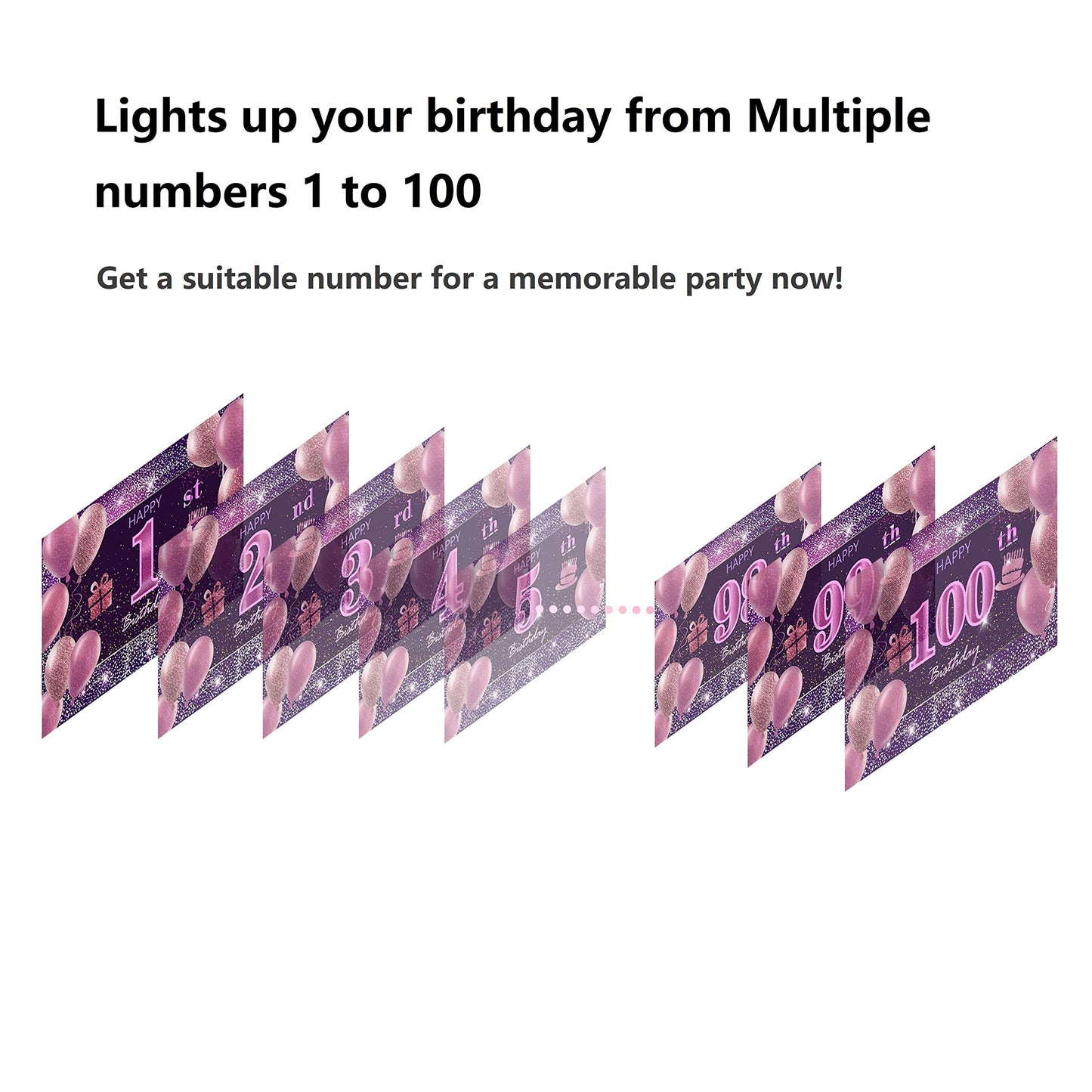 61St Birthday Decorations For Girls Imisi Happy Birthday Banner Pink Decorations For A Party Birthday Backdrop For Women