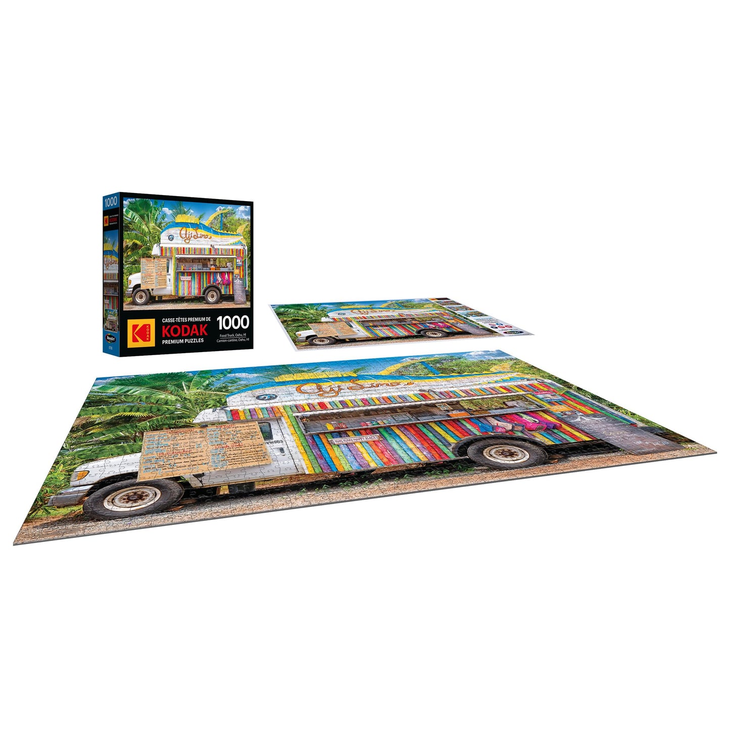 RoseArt - Kodak enhanced - Food Truck Oahu HI - 1000 Piece Jigsaw Puzzle for mature-themeds