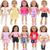 K.T. Fancy 10 Sets American 18 Inch Doll Clothes And Accessories Include Doll Clothing Dress Fit For 18 Inch Dolls ( No Doll )