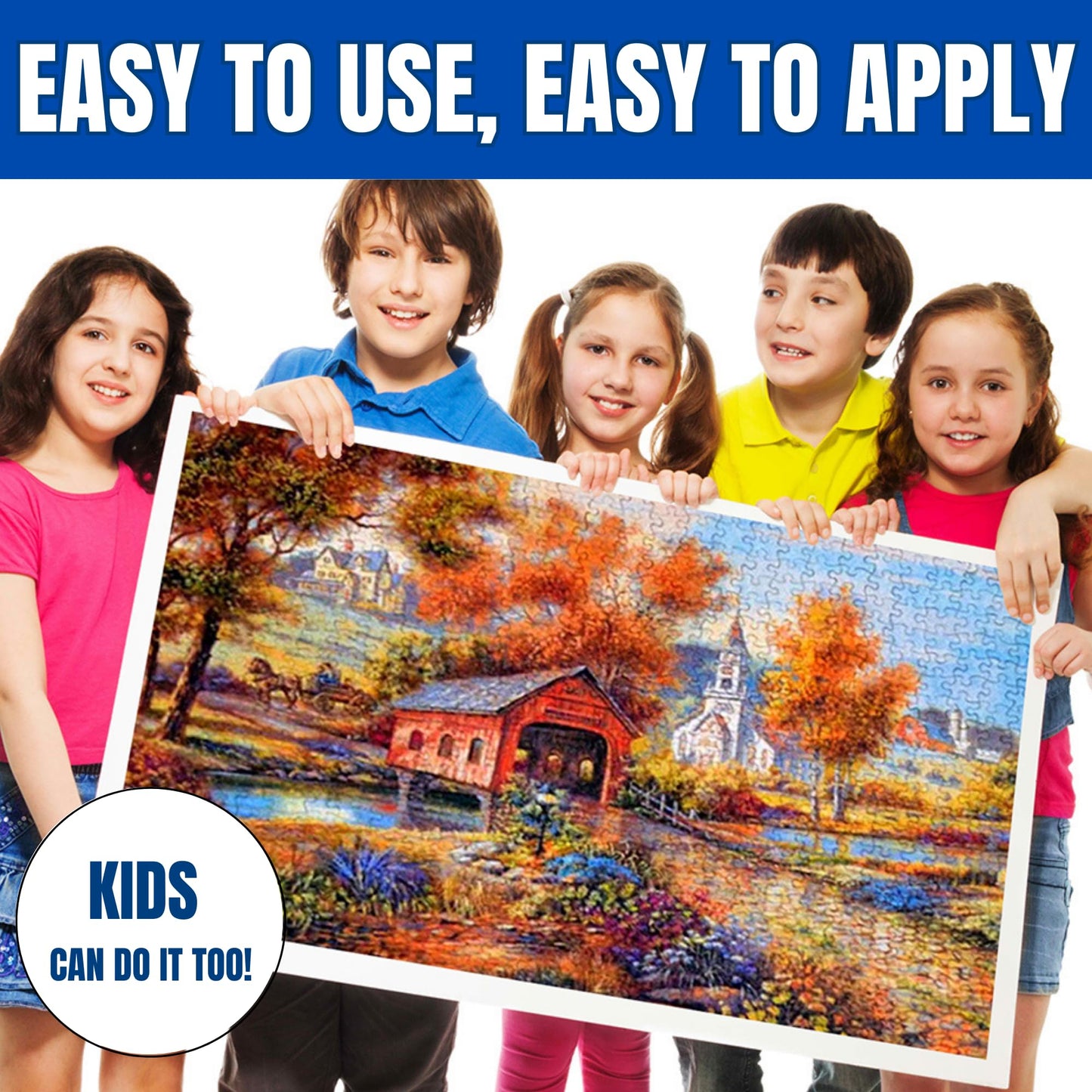 Preserve 4X 1000 Pieces Jigsaw Puzzles - Agreatlife 24 Sheets No Stress, No Mess Puzzle Saver For Large Puzzles- Use These Glue Sheets To Preserve Your Finished Masterpiece